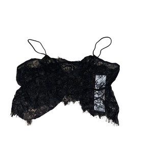 Tic Toc Brand Black Lace Bralette-size Large NWT